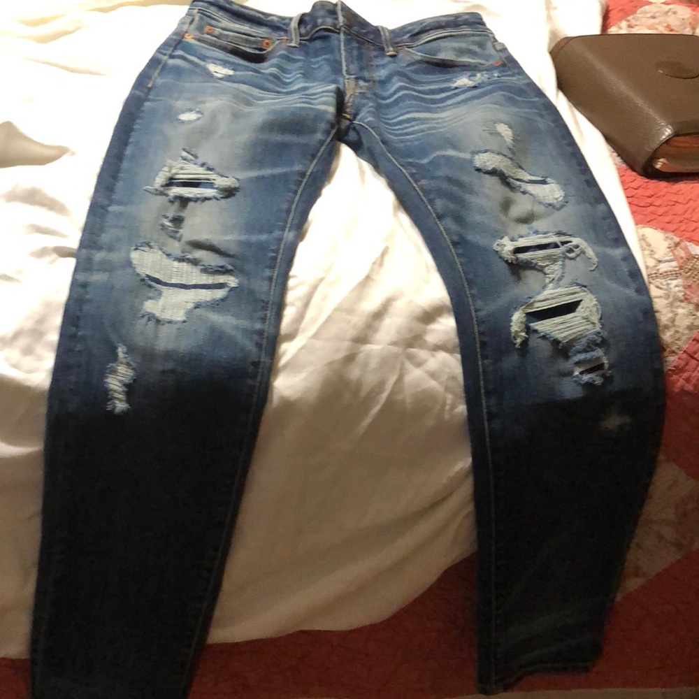 American Eagle Ocean Washed Distressed Jeans